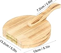 Vista 2 de Herramienta de prensado de masa, herramienta de prensa de tortilla de maíz de madera, molde para hacer albóndigas con mango antideslizante