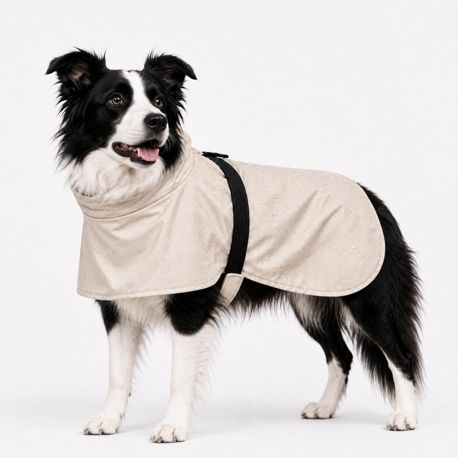 Dog Raincoat, Waterproof Breathable Coat, Cream, 3XL, 11–15 kg, 1-Pack