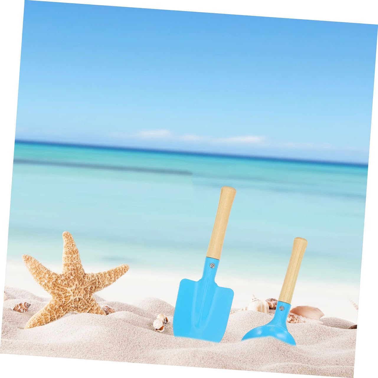 Secchiello e Paletta da Spiaggia per Bambini Ferro Legno | Atmosfera Estiva, Giochi Spiaggia, Giocattoli da Spiaggia, Kit di Giocattoli da Spiaggia, Giochi Anni Ragazzo Ragazza
