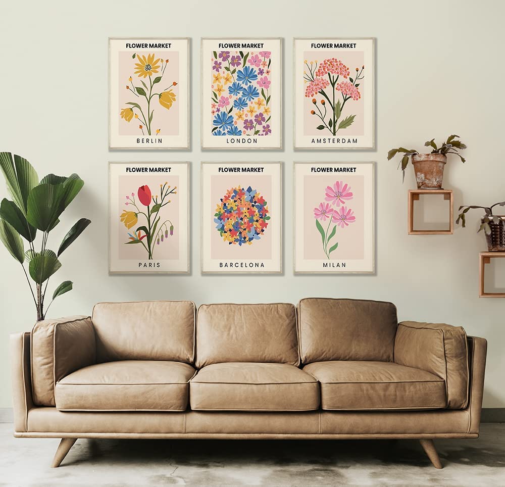 Set 3 con Marco - Flower Market Colores