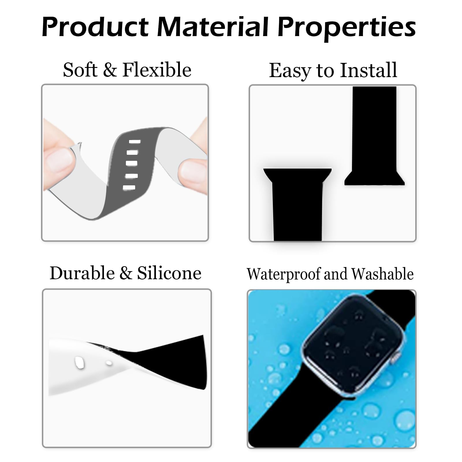 Compatible with Watch Bands for Women Men 38/40/41/42/44/45/46/49mm, Silicone Sport Replacement Wristband Strap for IWatch Series 11 10 9 Ultra 8 7 6 5 4 3 2 1 SE. - 5