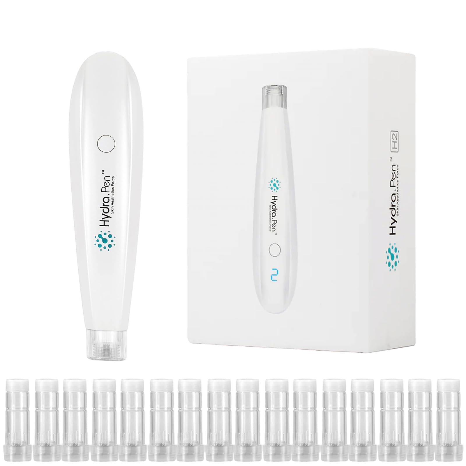 Hydra Pen H2 Micronadelstift, Professioneller Hyaluronpen-Serum-Derma-Jet-Pen, Serum-Applikator für den persönlichen Gebrauch zu Hause, mit 22 Ersatzpatronen-Nadeln
