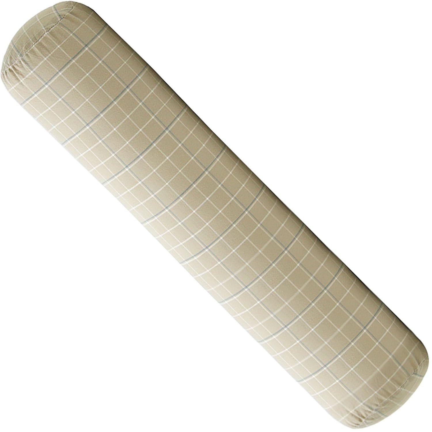 Okrągła bawełniana poduszka, długa poduszka pod głowę, 10 x 40 cm / 20 x 120 cm, cylindryczne podparcie lędźwiowe, zdejmowana osłona, idealna do spania, samochodu, na sofę, wystrój domu
