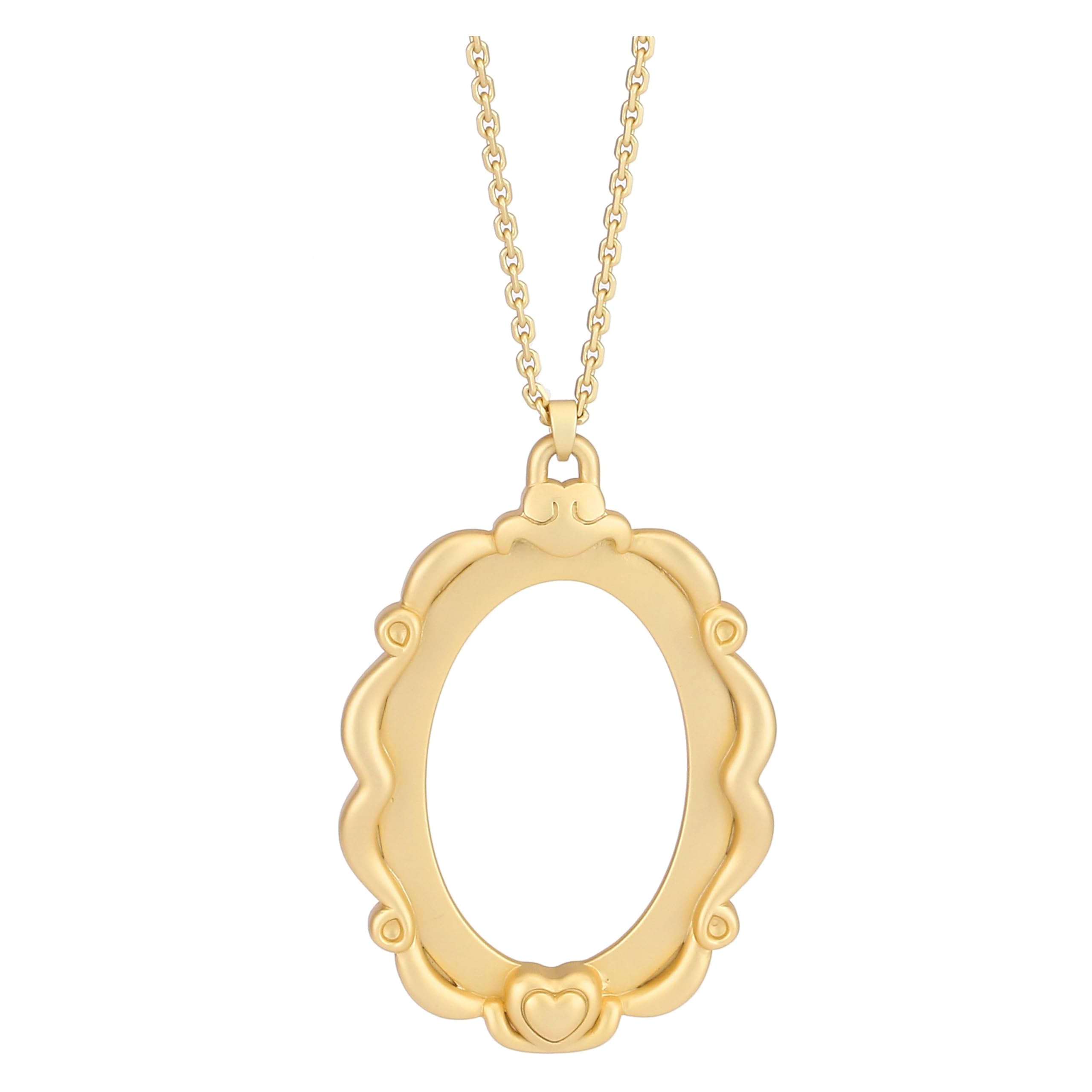Collana lunga con pendente specchio