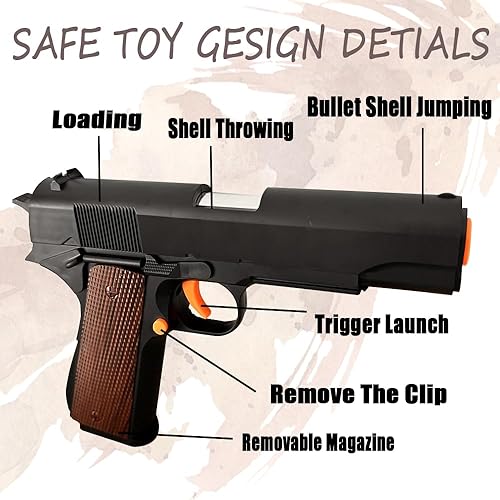 Miniatura 2 de Pistola de juguete con balas blandas, proyección, juegos de disparo, pistola de juguete, balas de espuma suave, regalo de pistolas de juguetes para