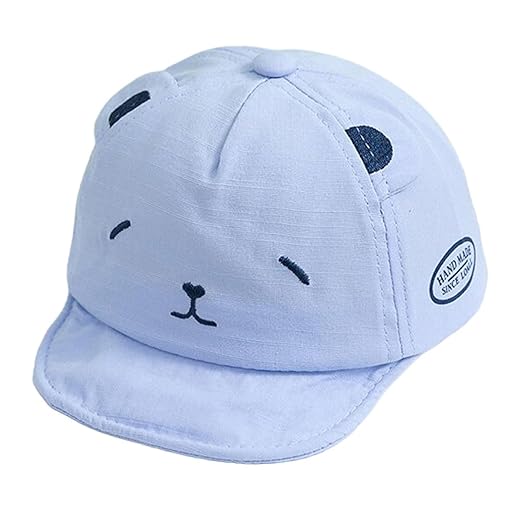 Boné Infantil Ursinho Chapéu Boina Bordado Xadrez Criança Bebê Fofo Unissex Verão Fashion