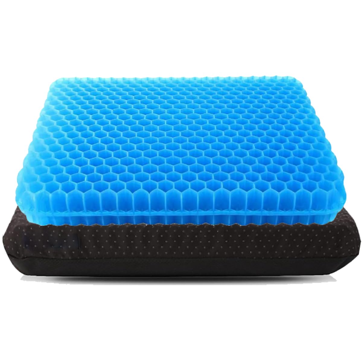 Cojín de asiento de gel grueso mejorado: cojín de silicona extra grueso con patrón de panal de abeja, adecuado para oficinas, aulas y asientos de coche