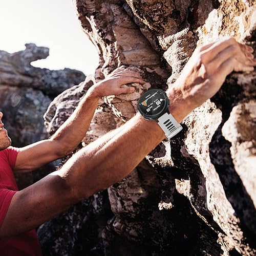 Miniatura 7 de ISABAKE Correa de reloj de repuesto para Garmin Forerunner 735XTApproach S20 S5 S6 Correa de silicona suave con hebilla de metal compatible con