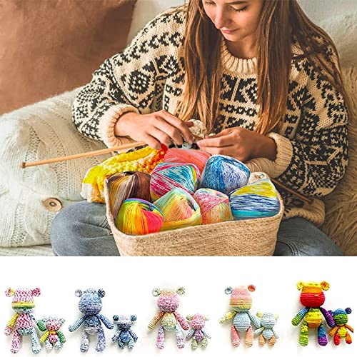 Lana Rainbow Sfumato Filato Cotone Filato per