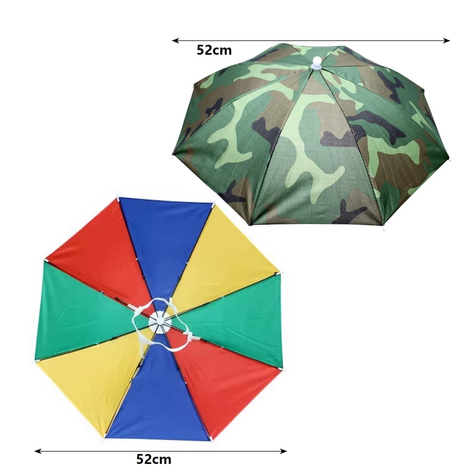 Przeciwsłoneczny Parasol Wędkarski 2 Szt. Składany Kapelusz-parasol Z Regulowaną Gumką Do Użytku Na Zewnątrz Ogrodnictwa