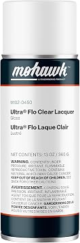Mohawk Ultra-Flo Clear Lacquer, Clear Gloss Finish, M102-0450, 13 oz