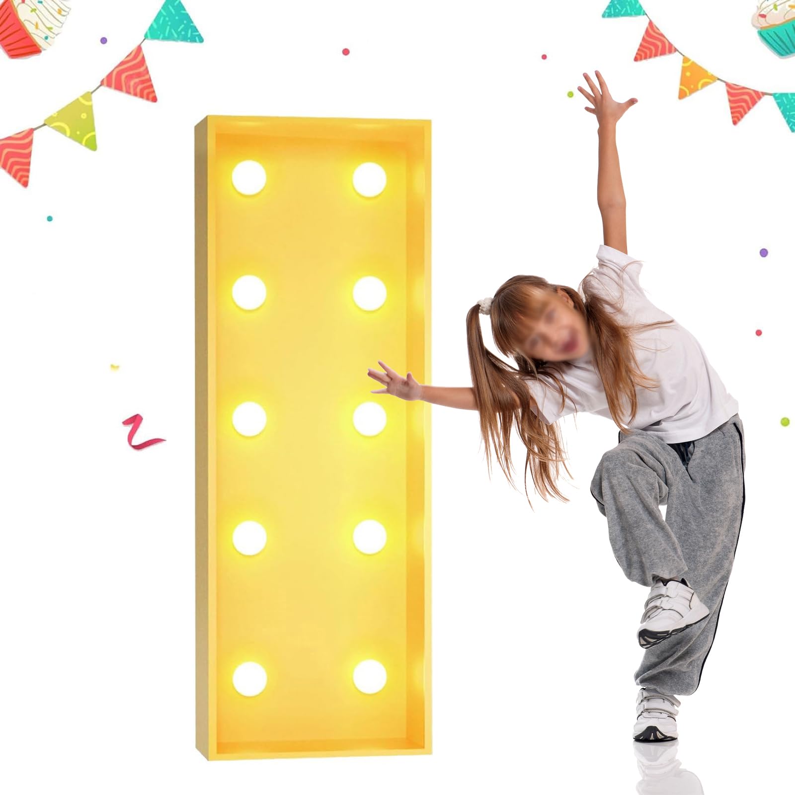 Chiffre lumineux géant I de 100cm pour immortaliser vos plus beaux souvenirs de fête
