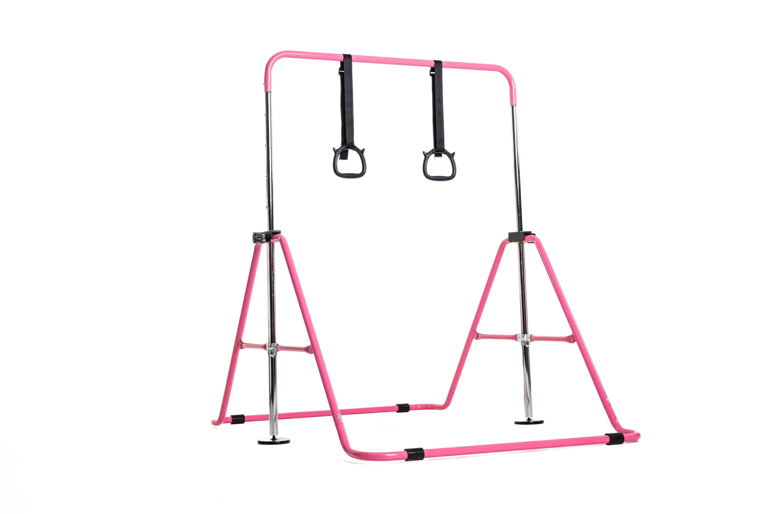 Reckstange Indoor Kinder Höhenverstellbar für Zuhause – Turnstange Kinder Stabil & Sicher – Gymnastikstange mit Ringen & Griffen – Turnreck Kinder Robust
