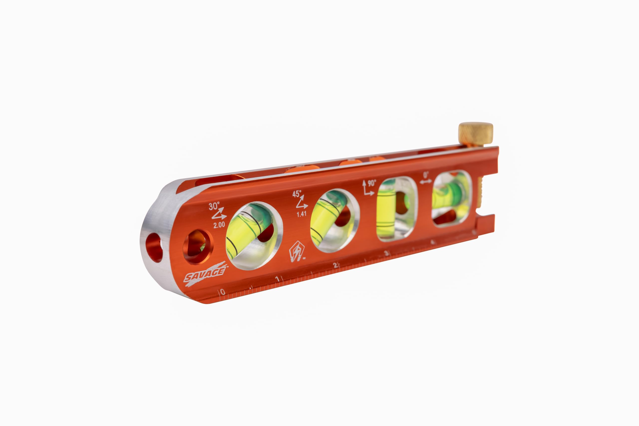 Swanson Tool Co TL041M Niveau torpille magnétique avec collier de serrage en laiton, 15 cm, orange