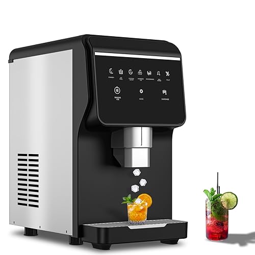 Vista 66 de Nugget Ice Makers - Máquina de hielo de pellets masticables suaves con función de limpieza automática, modo de mezcla de hielo/agua/agua helada, 50