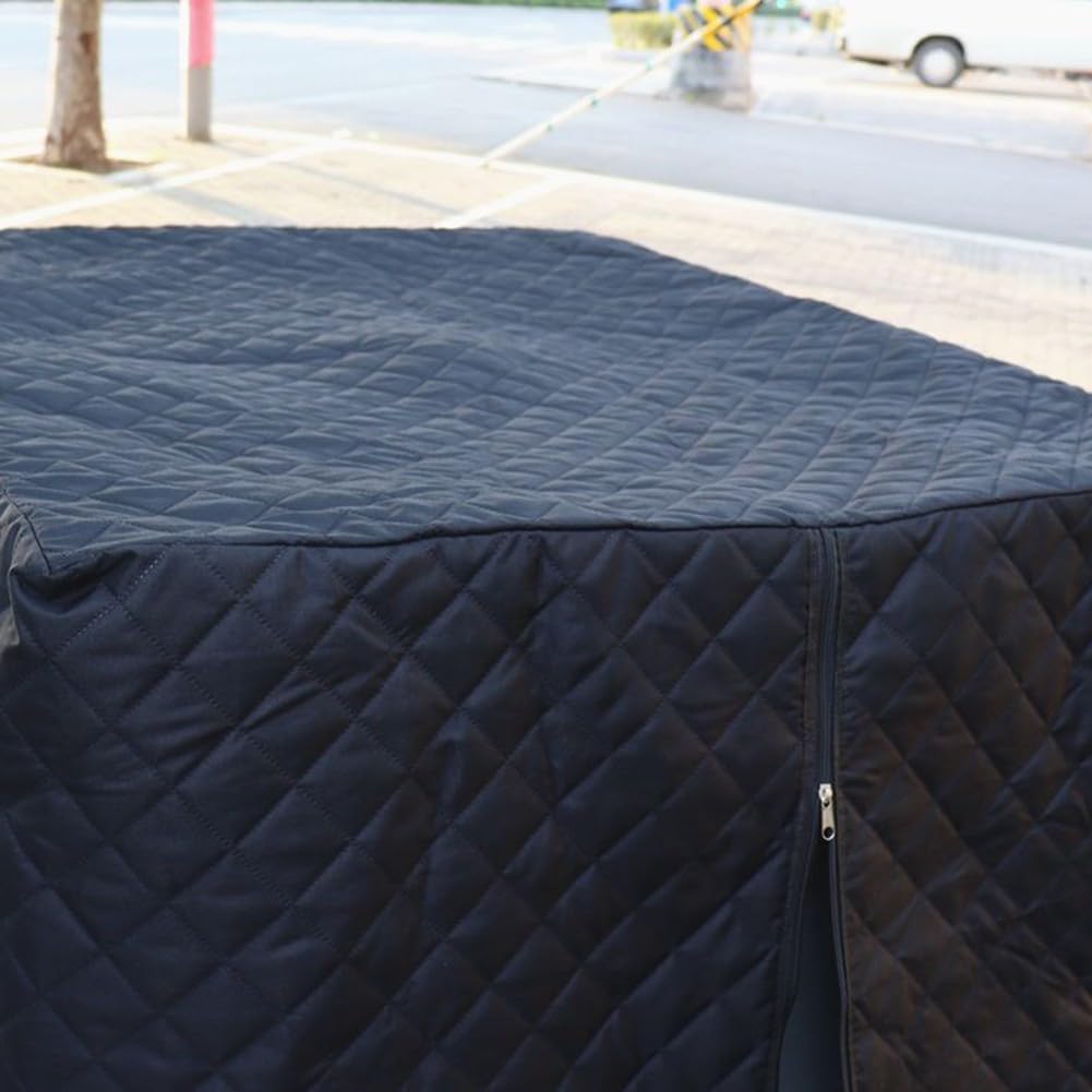 IBC - Funda de algodón resistente con aislamiento térmico para protección de tanque con reflectante plateado para nieve, 120 x 100 x 116 cm