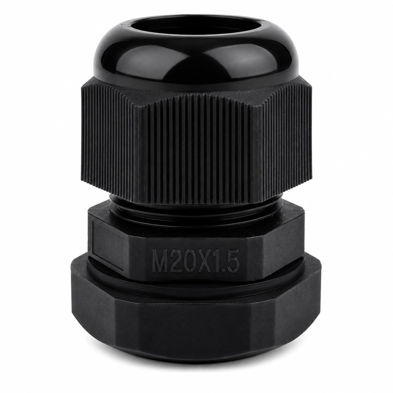 LampStation 20 Pack M20 20mm Cable Glands, IP68 Waterproof Black Nylon Compression Glands with Locknut & Washer for 6-12mm Cables - Outdoor, Junction Box & Electrical Enclosure Connectors