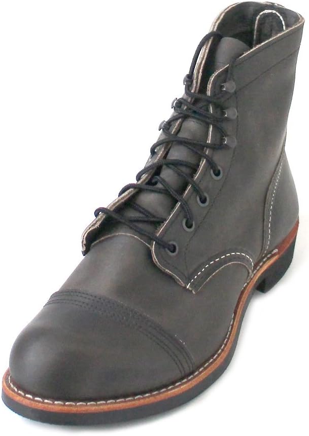 Red Wing Heritage Men's Iron Ranger Work Boot, Charcoal Rough and Tough, 7 D US