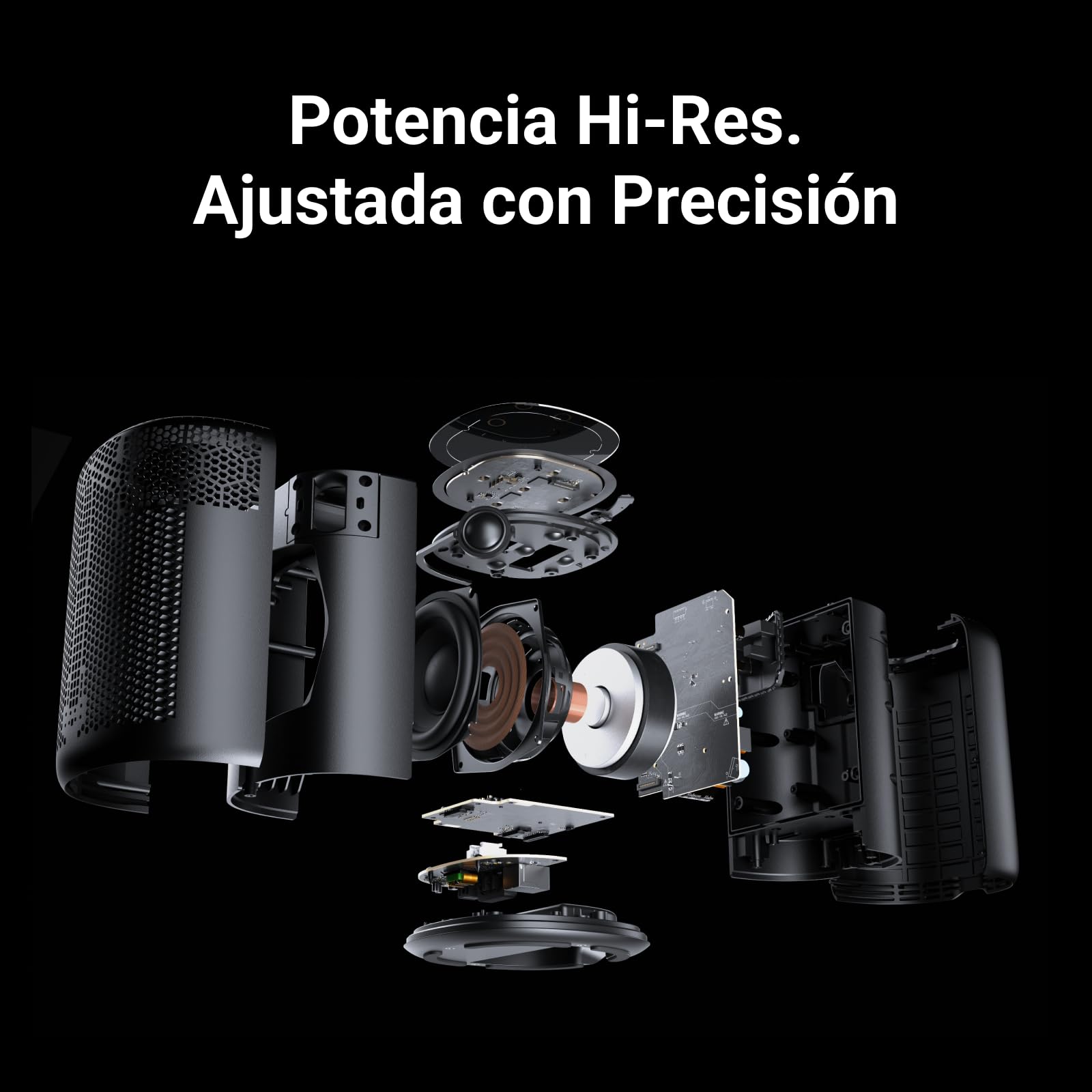 WiiM Sound Lite, Altavoz Inteligente multiroom inalámbrico, Blanco | Altavoz inteligente de alta fidelidad con audio Hi-Res, ajuste RoomFit, streaming multiroom y ecosistema WiiM ampliable