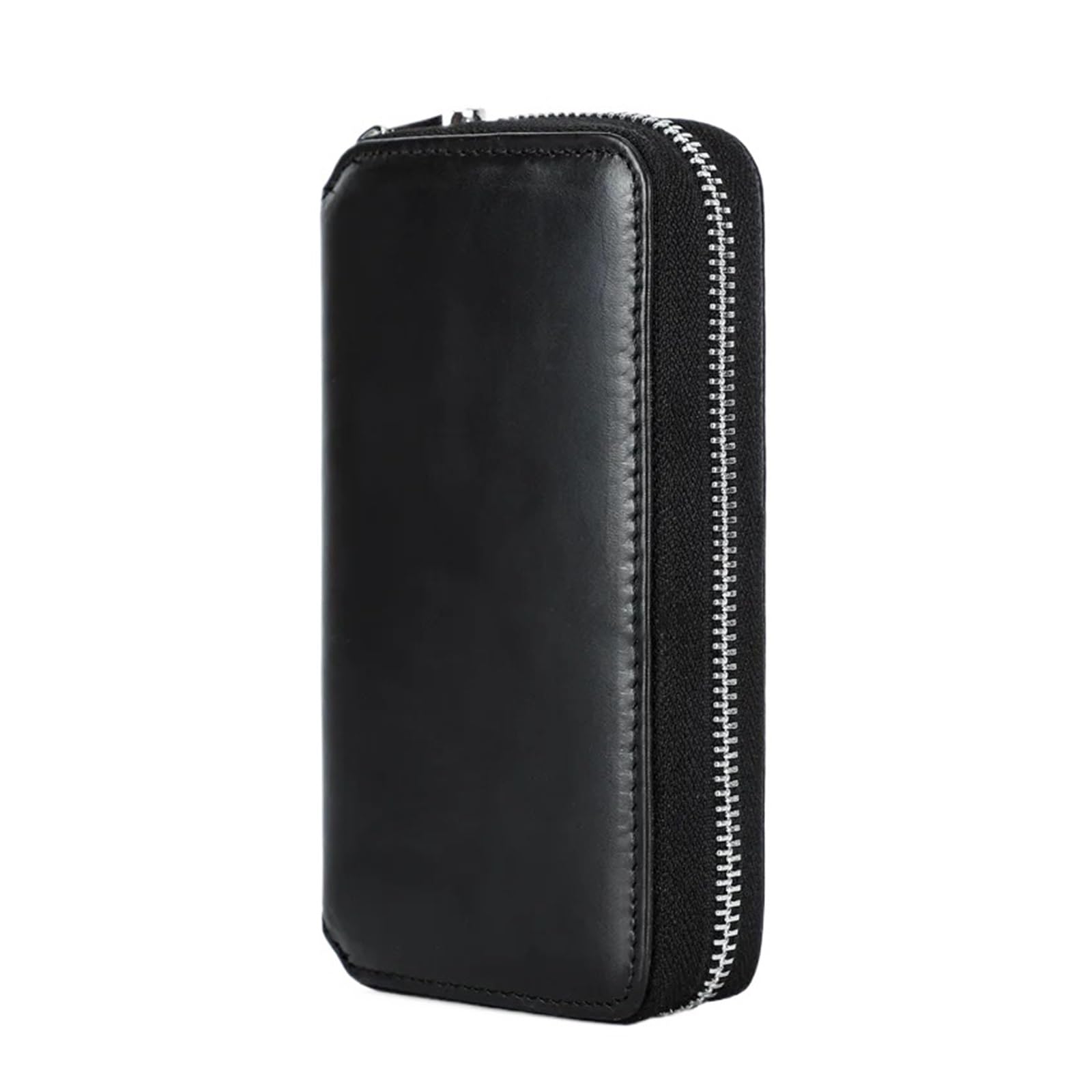 KLdcfhDR 1pcs 2-Slot Rustic Leather Zipper Watch Pouch