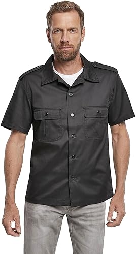 Brandit Individual WEAR Men's Worker Durable Straight-Cut Button Down Short Slee
