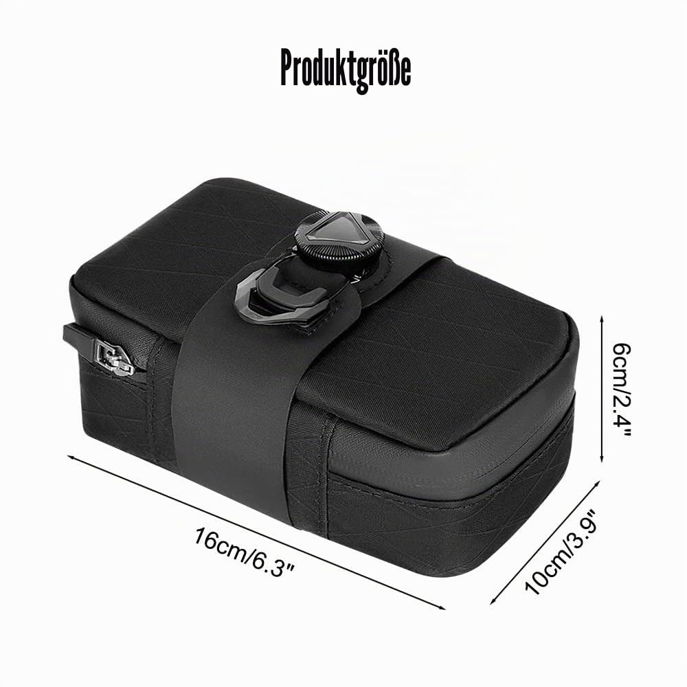 DONGKER Bike Bag, 0.8L Fahrrad Satteltasche mit Capture-System, Wasserdichter Fahrradsitz Tasche für MTB, Rennrad, e-Bike