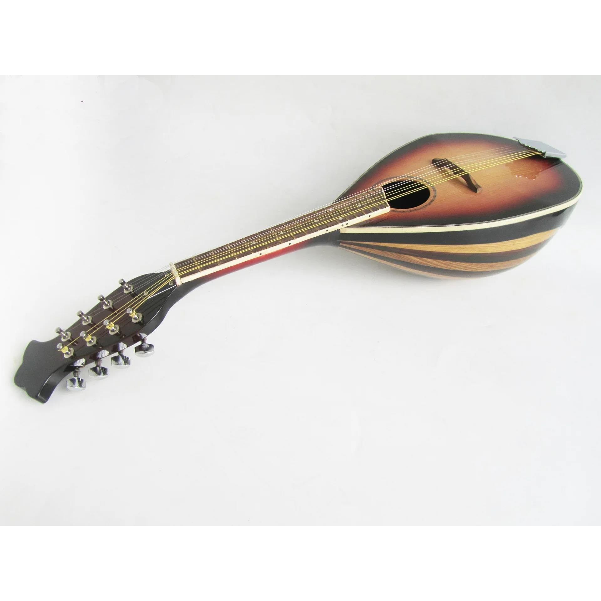 Mandoline À 8 Cordes En Bois Massif Fabriqué À La Main Sunburst