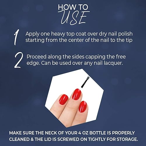 Miniatura 5 de Seche Vive Professional Kit capa superior de efecto gel instantáneo para esmalte de uñas 4 oz y 05 oz de recarga