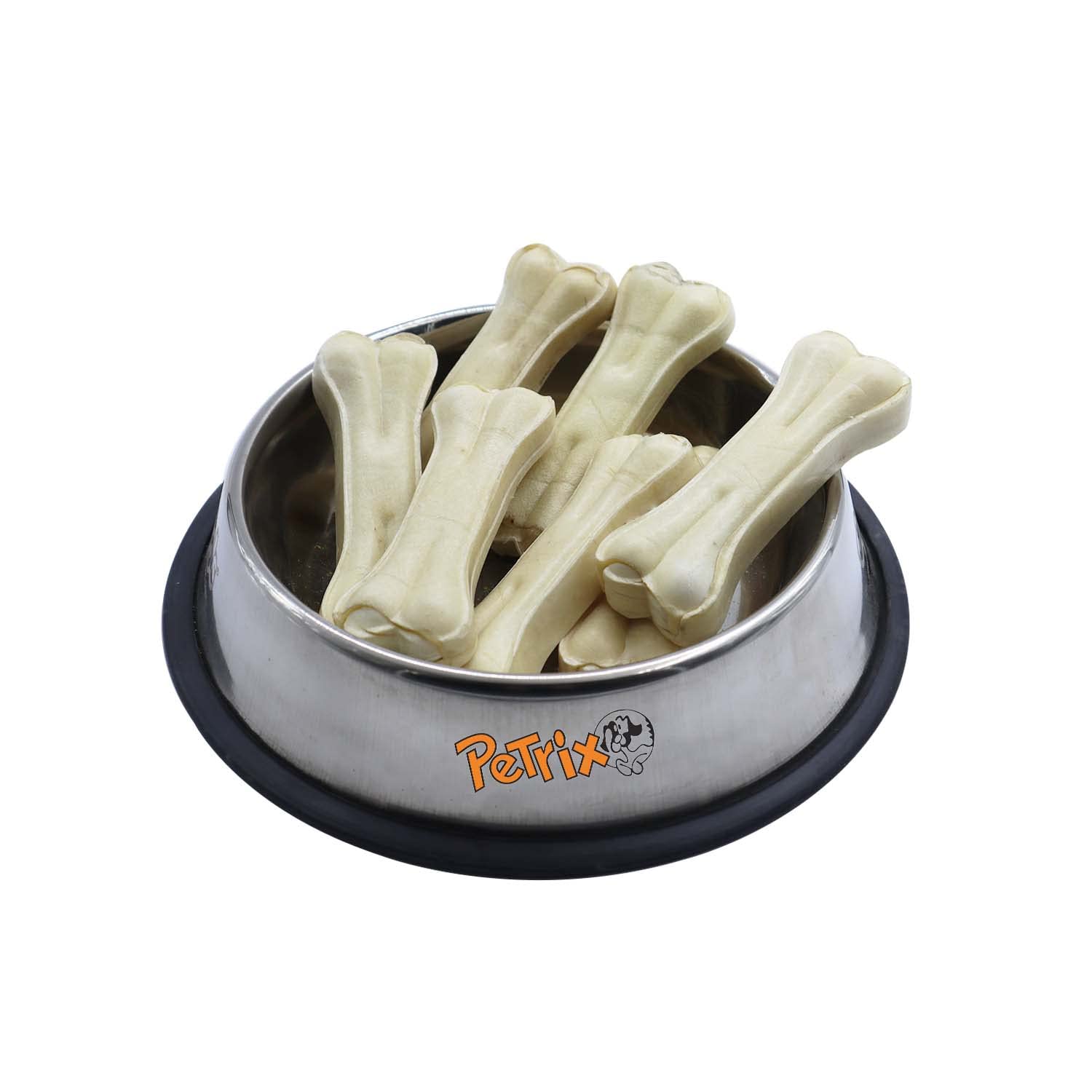 Petrix Dog Chew Bones: 4 Inches White Premium Pressed Bone Rawhide Chews for Small, Medium and Large Dogs | Makes Teeth & Gums Healthy | Long Lasting Dog Treats(Pack of 8 Piece) (B0BTPTRPGV) Amazon Price History, Amazon Price Tracker