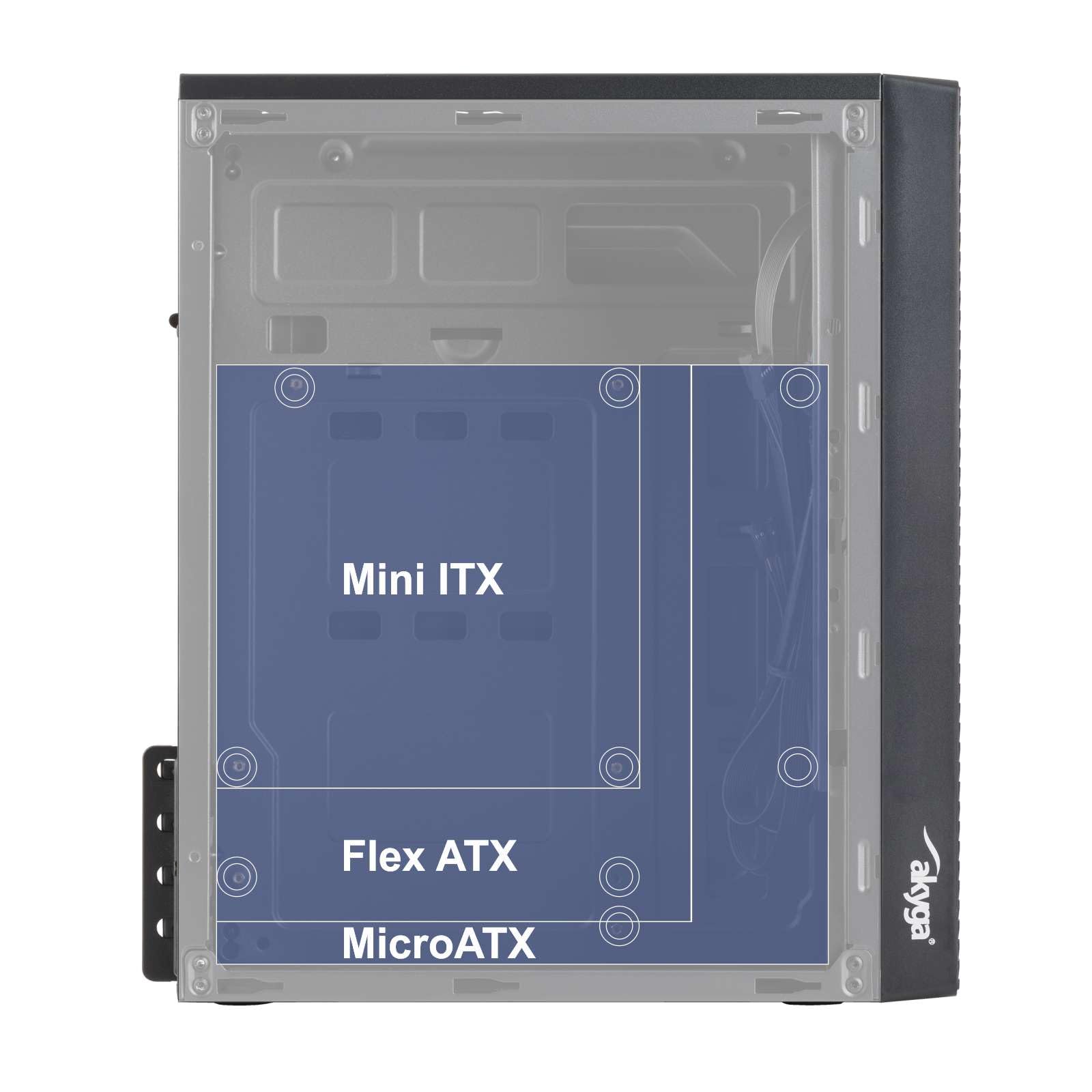 AKYGA Caja Micro ATX AK35BK 2X USB 2.0 Negro SIN Fuente