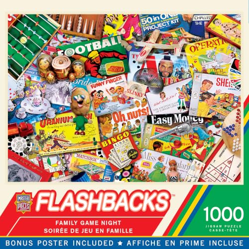 MasterPieces - Rompecabezas de 1000 piezas, Noche de juegos en familia, Divertido para adultos y niños, Acabado antirreflejo, 19.25" x 26.75" miniatura 1