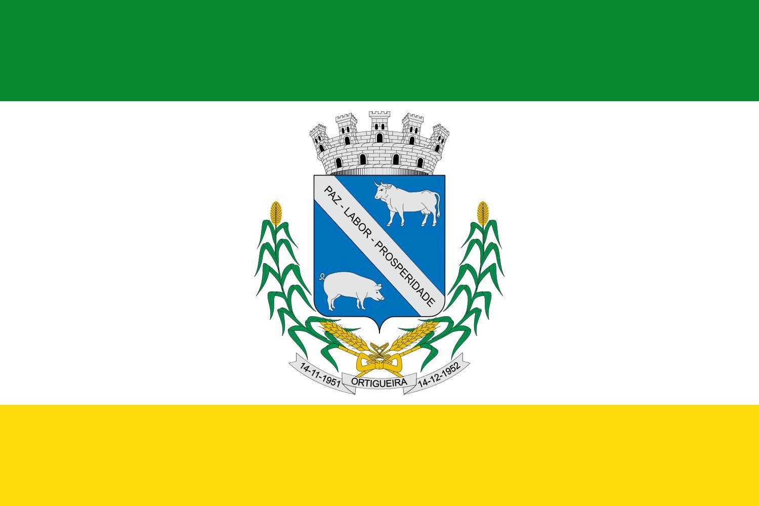 Drapeau Ortigueira anti-déchirure grand modèle pour résister au vent fort