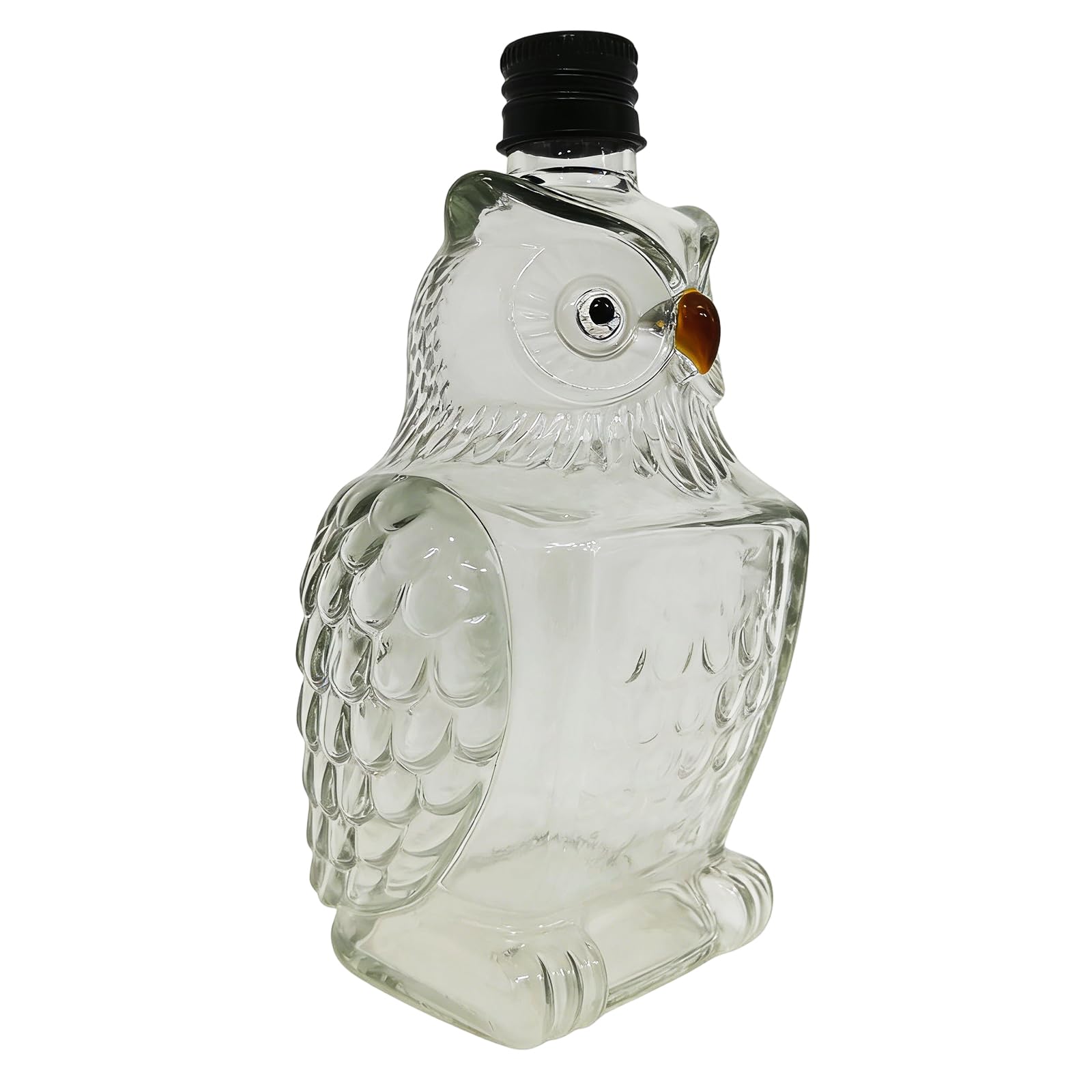 Bouteille en verre sûre en forme de hibou pour éliminer le désordre avec un rangement créatif