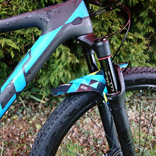 Pf1 Mountain Bike Front Mudguard. Pf1 Fenders Fit All Mtb Suspension Forks With Front Facing Fork Braces. The Pf2 Rear Mtb Saddle Fenders Fit All Standard Saddle Rails. #TOP3