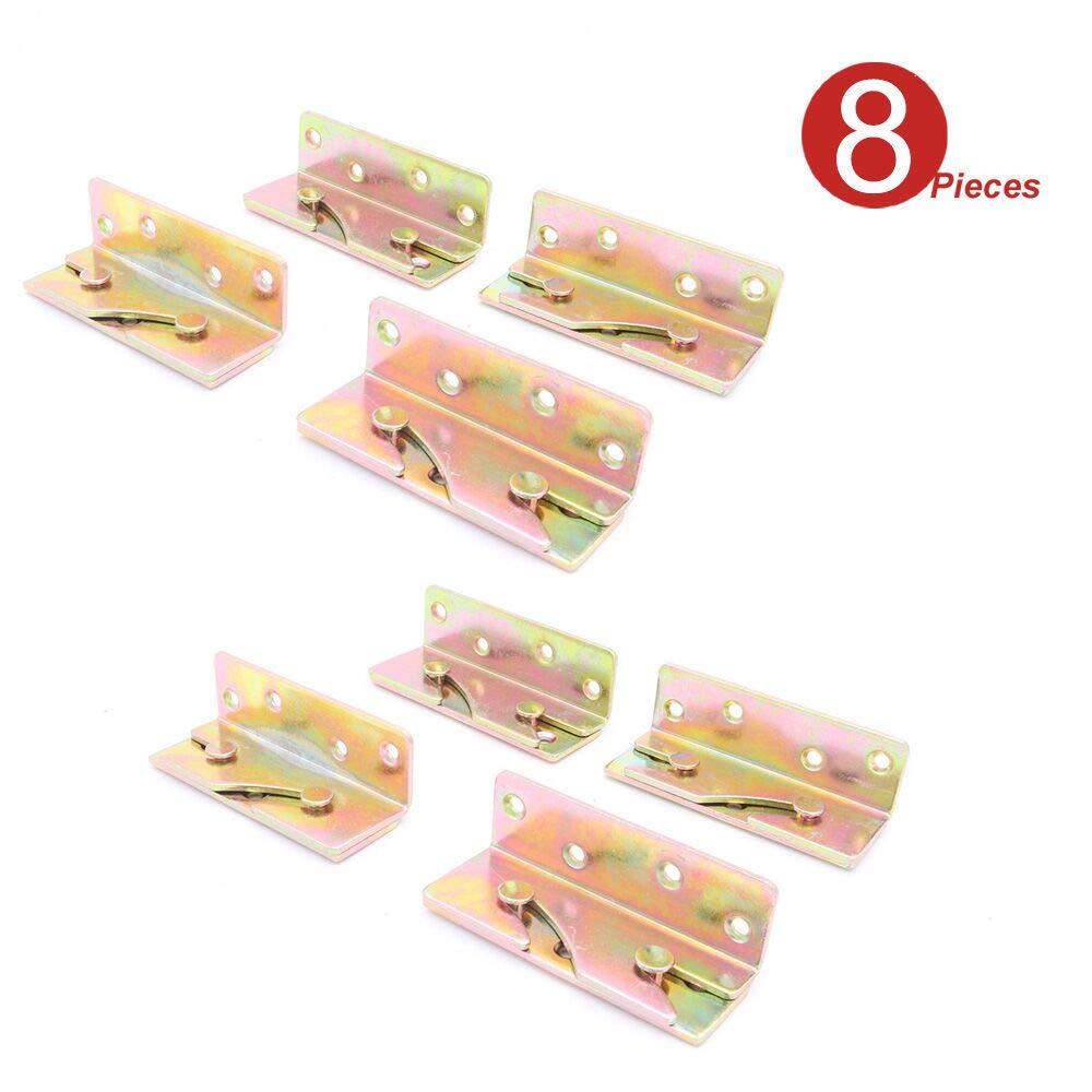 Buy Pack of 8 NUZAMAS Bed Brackets, Heavy Duty Bed Hinges, Connector