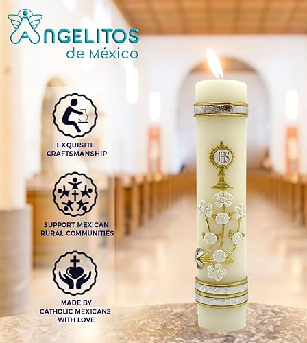 Miniatura 2 de Angelitos de Mexico Vela para la Primera Comunión - Cirio para Primera Comunion
