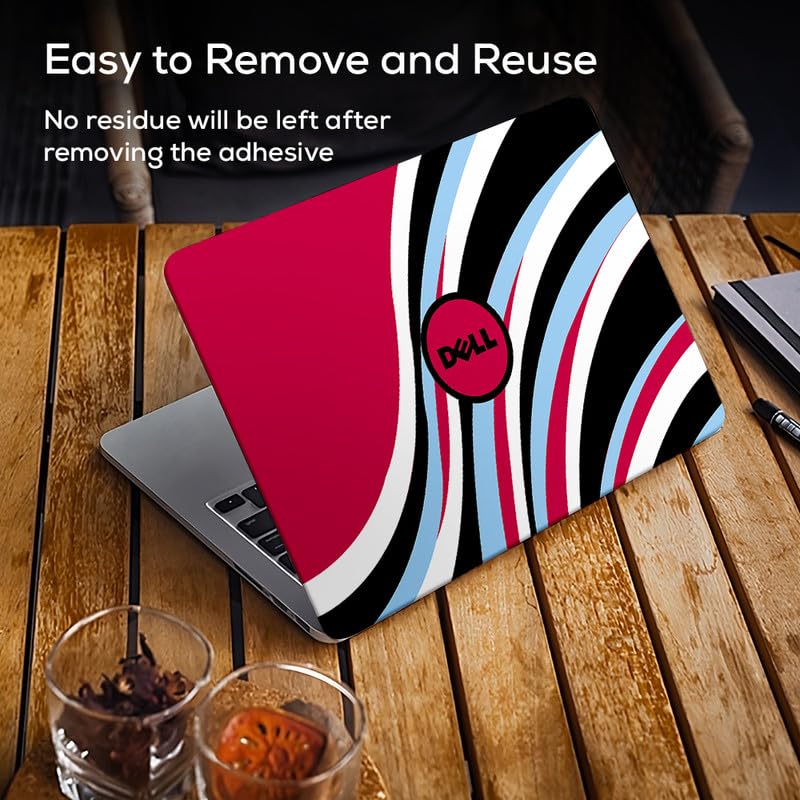 Image of Galaxsia DL350 Top+Wrist Pad Vinyl Laptop Skin /Sticker /Cover for 15 to 15.6 Inches Laptops Laminated-Removable-HD Quality Compatible for Dell-(15x10 Inches)