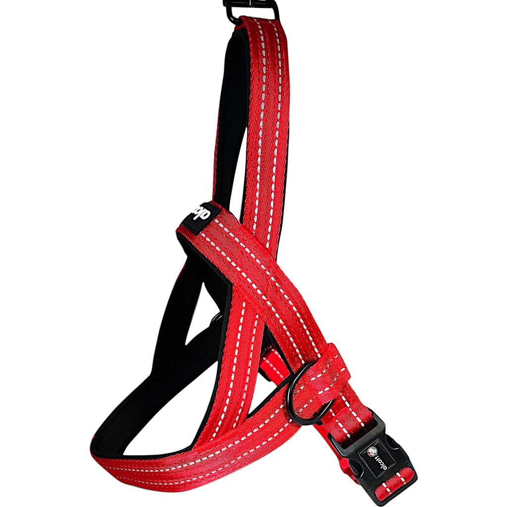 Alcott NOR HNS LG BR Rope Norwegian Harness - Bright Red - Large