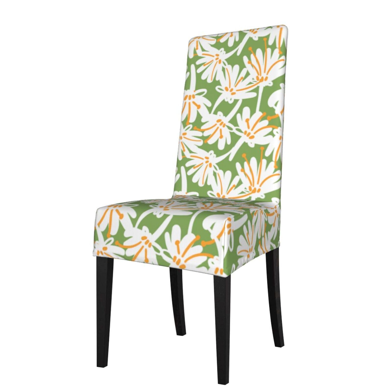 LKYMOH Minimalist Botanical Pattern, Chair Covers Stretch Chair Slipcovers for Dining Room, for Party Pet Protection Universal Fit Soft Polyester