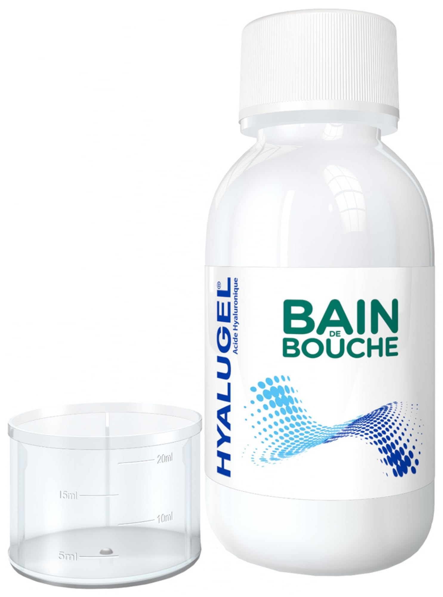 HYALUGEL Mundwasser Diffuse Verletzungen – Hyaluronsäure, Minzzien-Zitronen-Geschmack, 150 ml