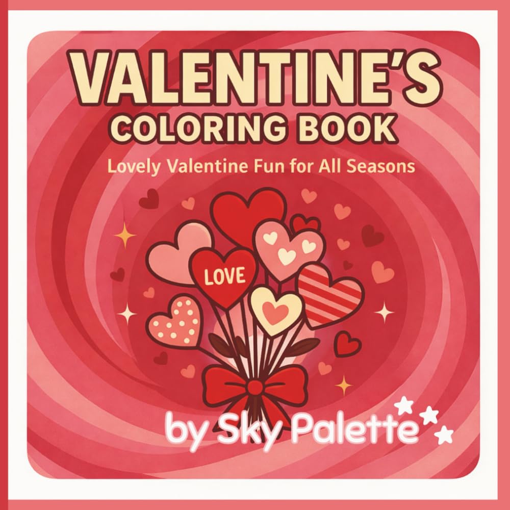 Valentine’s Coloring Book: Lovely Valentine Fun for All Seasons – 50 Cute Heart Scenes for Kids (Fun for All Seasons Coloring & Activity Books)