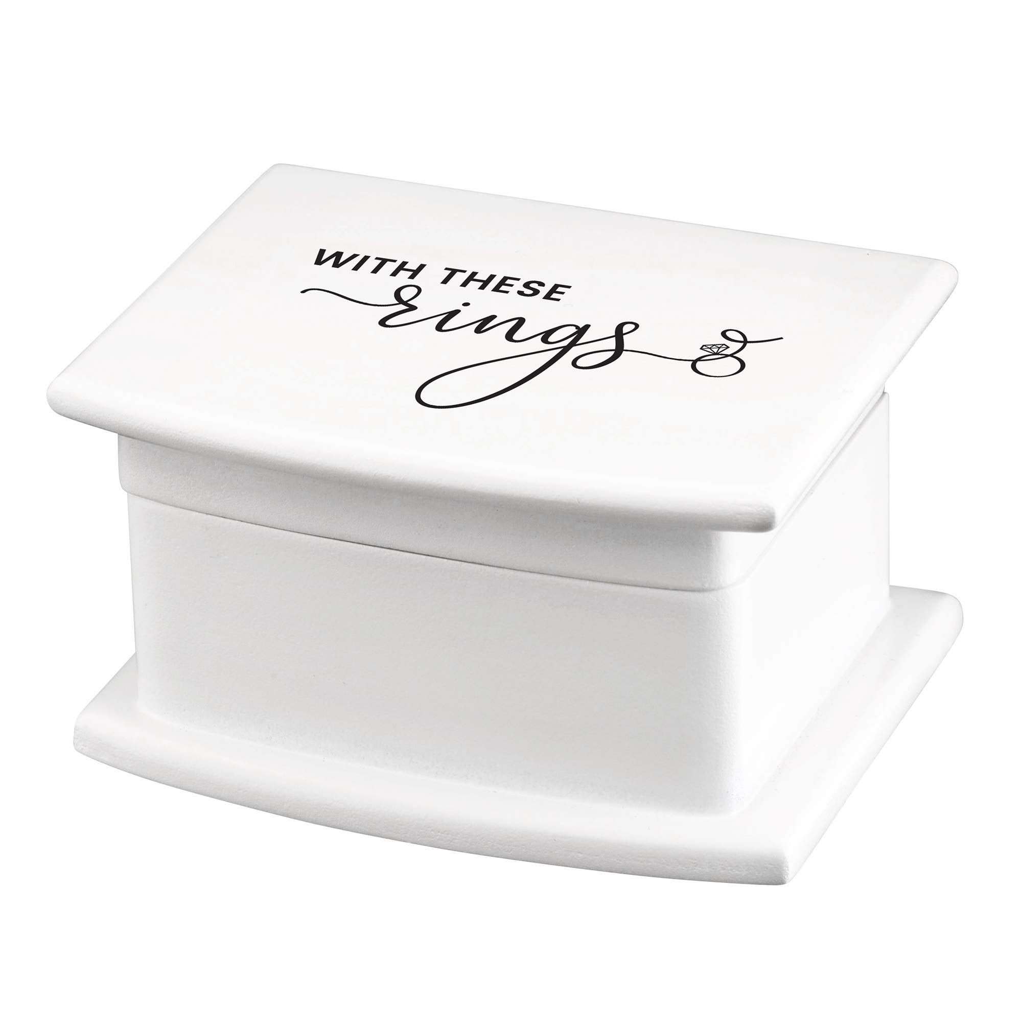 lillian rose white thee wed box ring pillow alternative 285x375x21 ra520