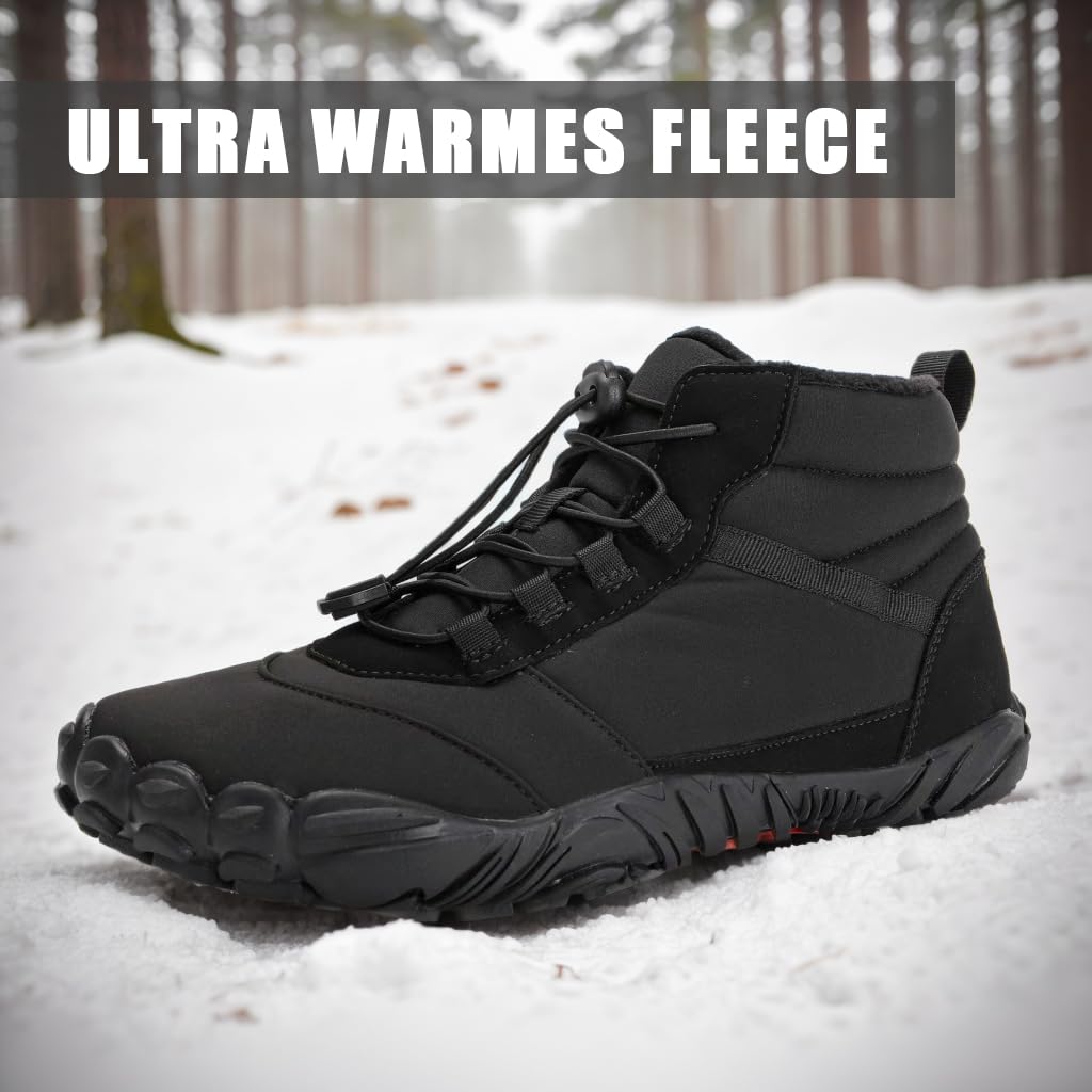 MEIION Outdoor Winter pro 2.0 wasserfeste barfuBschuhe Damen Herren Unisex,Warm Winterschuhe gefüttert Barefoot,Wasserdicht Barfuss Schuhe
