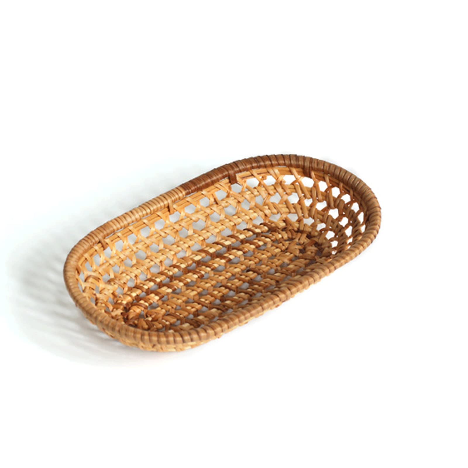 UNNS Bandeja Decorativa Bandeja Trenzada Oval Mano Trenzado Bandeja Sirviendo Tray Tabla de café Bandeja Desayuno Comida rápida Aperitivo Serving Party Bandeja Bandejas para Servir