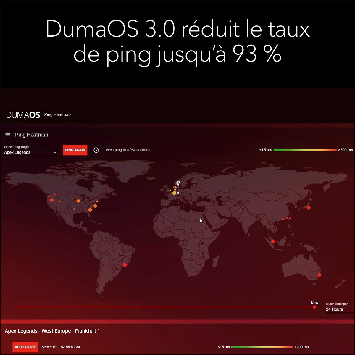 NETGEAR Routeur WiFi 6 Nighthawk Pro Gaming (XR1000) - Vitesses WiFi 6 Bi-Bandes AX5400 (jusqu'à 5,4 Gbit/s) | DumaOS 3.0 optimise Les connexions aux serveurs | Compatible avec PlayStation 5