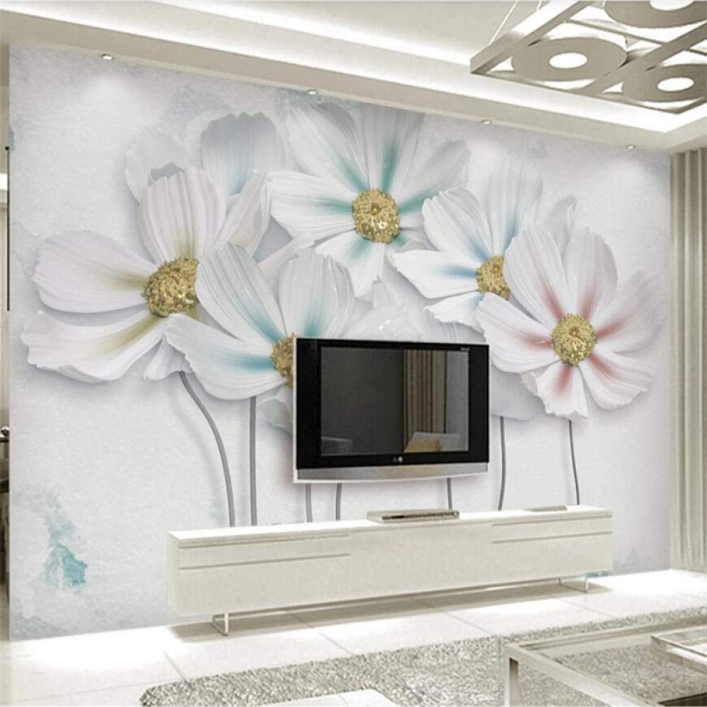Amazon Ljjlm カスタマイズされた大きな壁画新鮮な三次元のヨーロッパの宝石の花の光の豪華なテレビのソファの背景の壁紙 0x150cm 壁紙