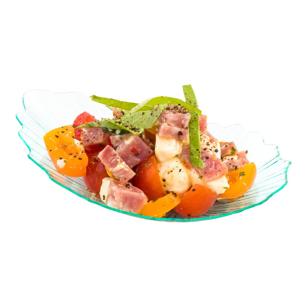 Restaurantware3.25 Inchx3.25 Inch Mini Plastic Plates,100 Disposable Oyster Plates-Oyster Shell Shaped,Mini,Seagreen Plastic Tasting Dishes,For Appetizers,Desserts,Samples,For Parties Or Events