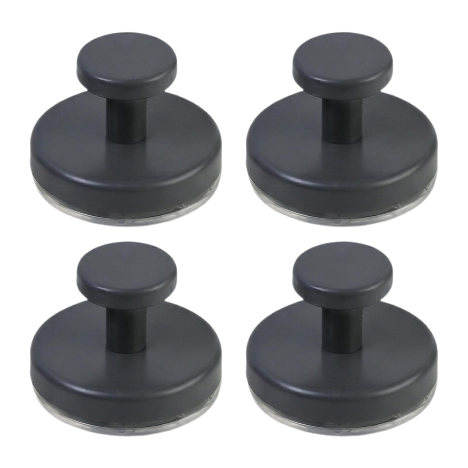 Zirax Suction Hooks for Shower Wall, No Drilling Removable Vacuum Towel Holder, Reusable Sticky Hooks Extra Strong for Bathroom Kitchen Glass Door, Rustproof Stainless Steel (4 Pcs, Black)