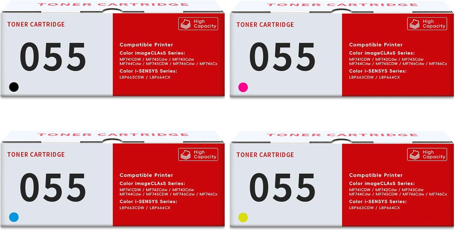 1PACK 055 Black Toner Cartridge Replacement for Canon 055 CRG-055 Black Toner Cartridge Compatible for Color ImageCLASS MF743Cdw MF741Cdw LBP664Cdw MF746Cdw Pinter