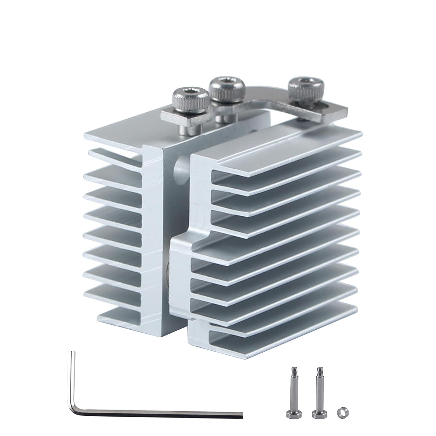 Repuesto de disipador de calor para Flashforg AD5X: radiador disipador de calor de aluminio plateado para cabezal de impresión, bloque de enfriamiento rápido, accesorios de impresora 3D Hotend